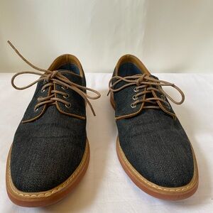 Uncle Florian Mens Preppy Casual Denim Lace Up Loafer 7 Oxford Shoe Academia